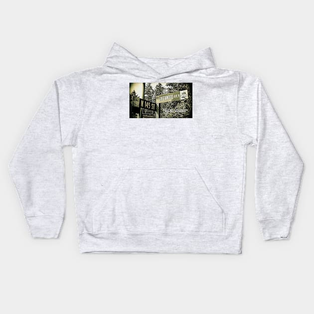 145th Street & Greenwood Avenue, Shoreline, Washington by Mistah Wilson Kids Hoodie by MistahWilson